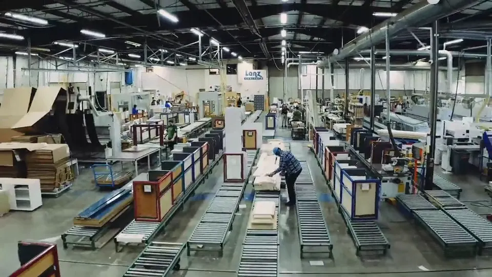 Still from a company culture video for a cabinet maker